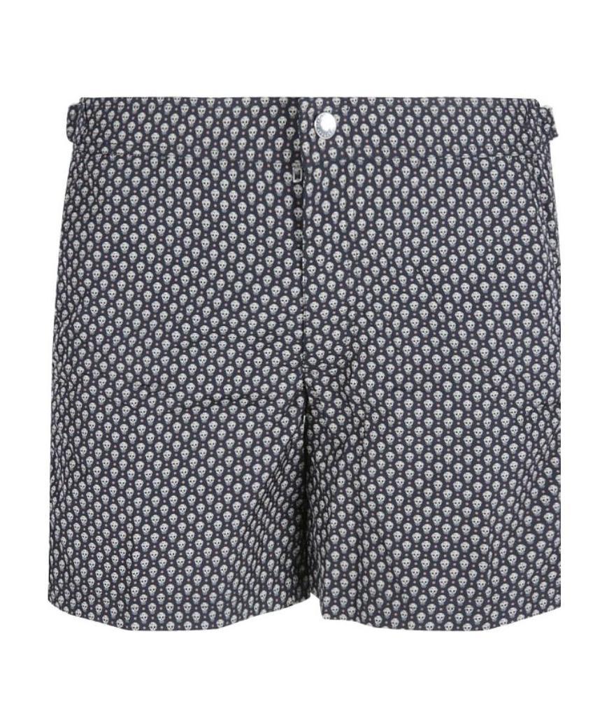 Alexander Mcqueen Alexander Mc Queen 549980 Man Ivory/lapis Blue Sea Clothing In Black