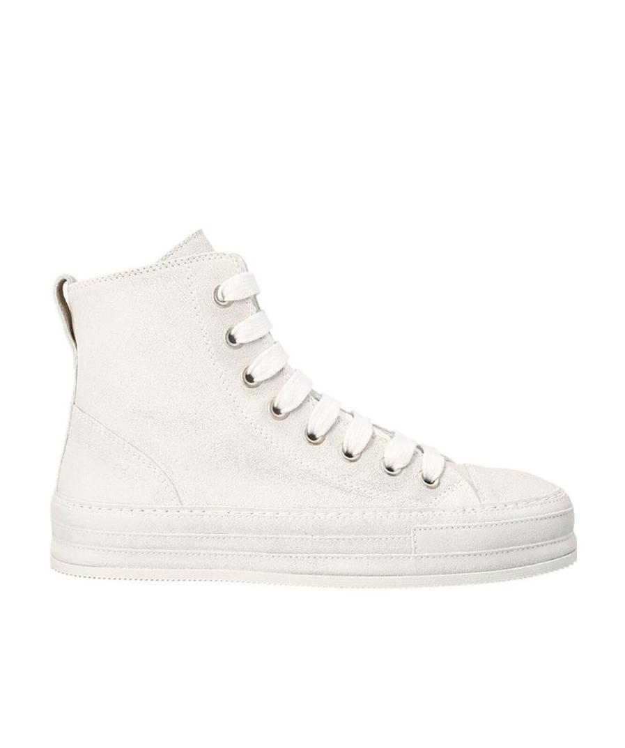 Ann Demeulemeester Tie High-top Casual Shoes In White