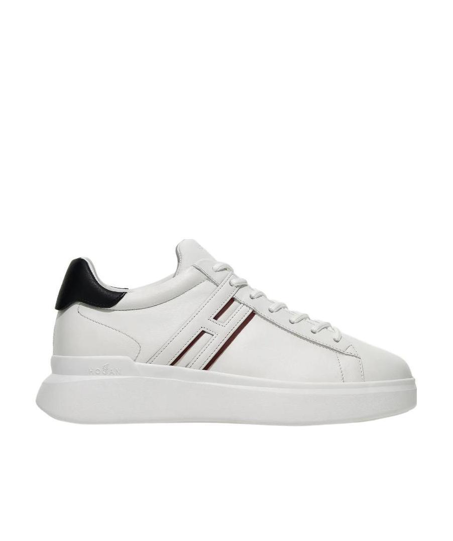 Hogan Low-top Leather Sneakers With Minimalist Design And Distinctive Detailing In White