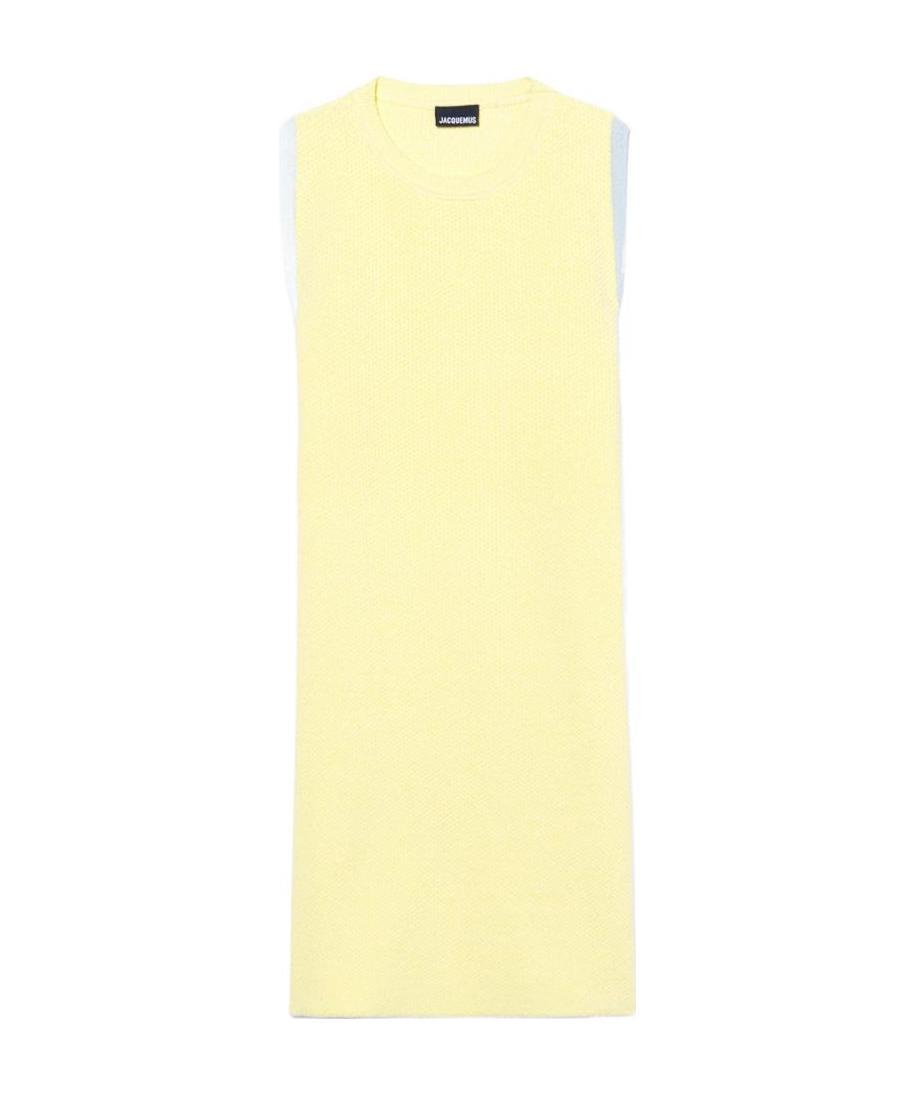 Jacquemus Bare-shouldered Mini Dress In Yellow