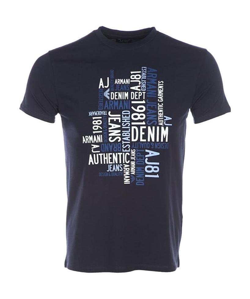 Armani Jeans Logo Details T-shirt In Black
