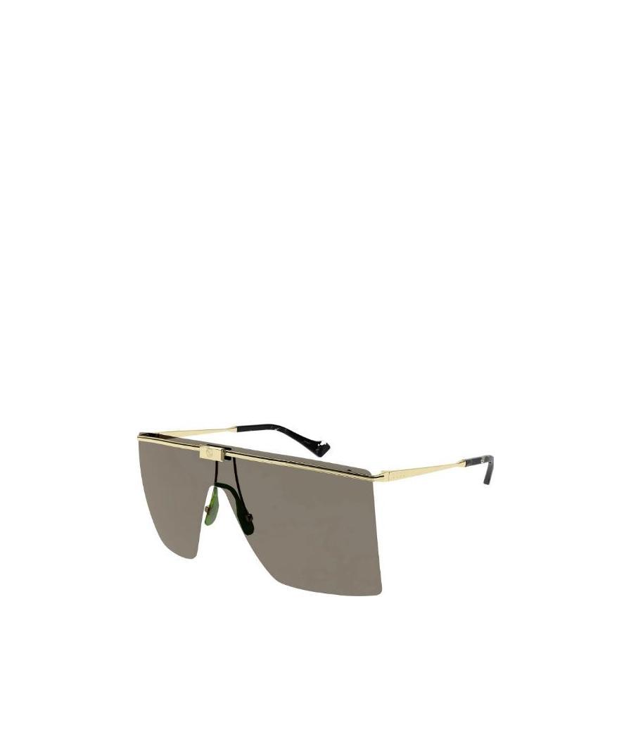Gucci Mask-frame Sunglasses In Gray