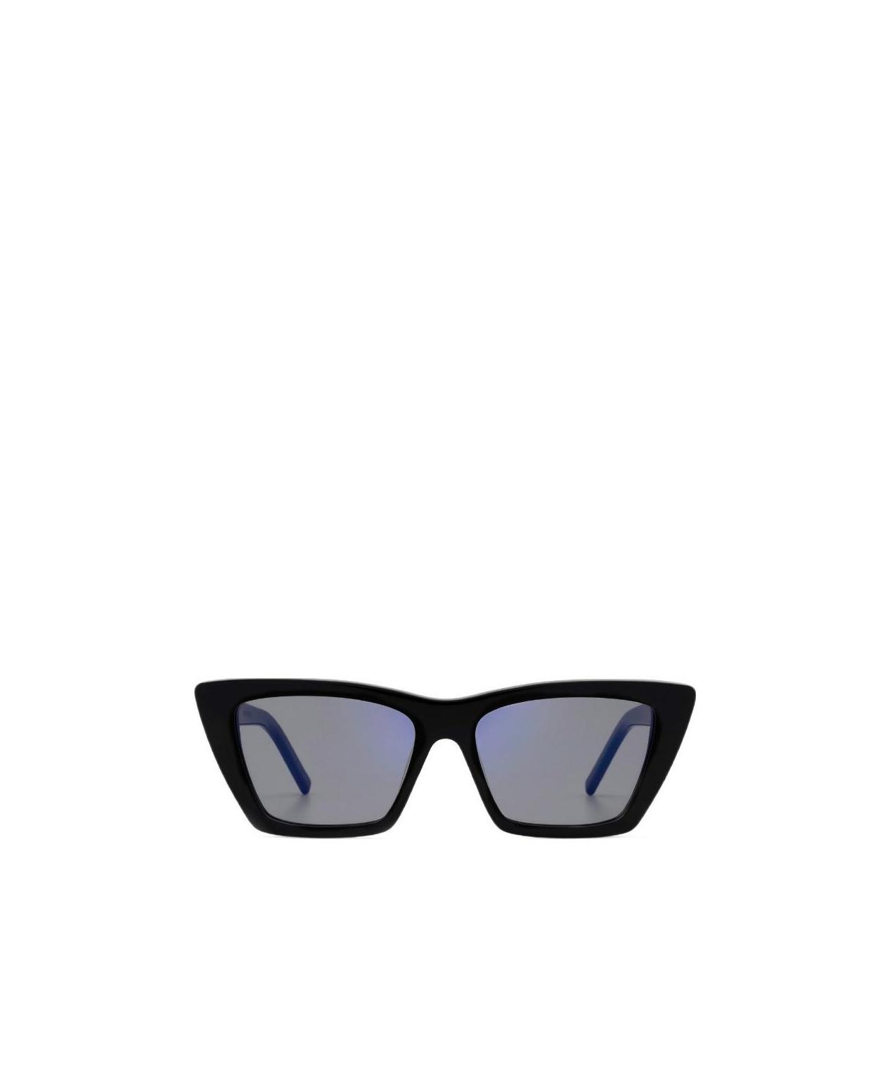 Saint Laurent Black Square Design Sunglasses In Black