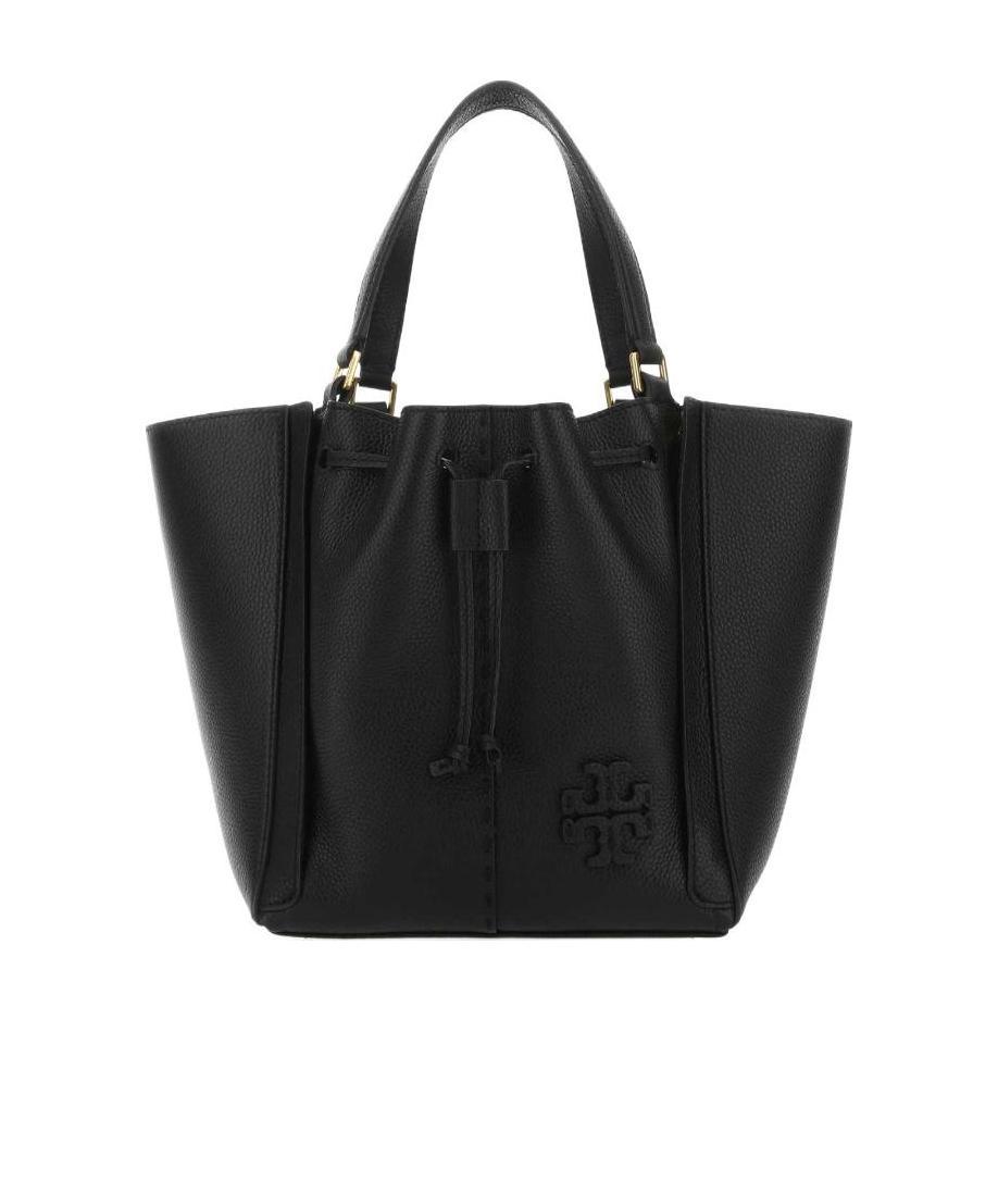 Tory Burch Logo-patch Detail Tote Bag In Black