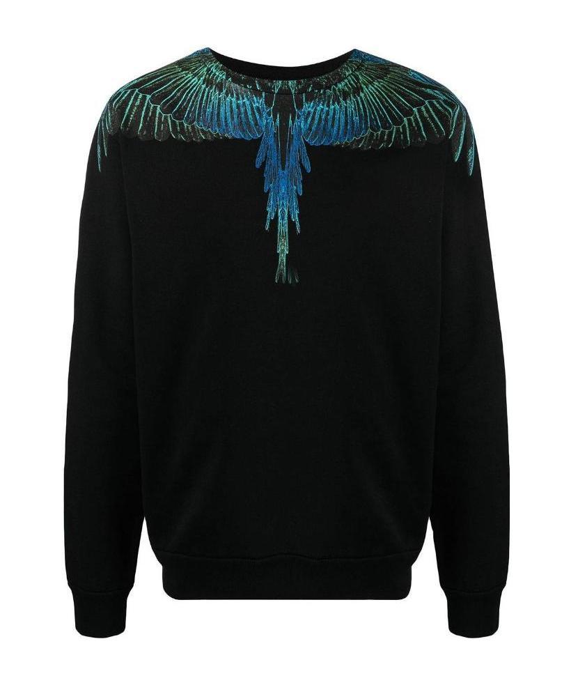 Marcelo Burlon County Of Milan Wings Print Sweatshirt In Black