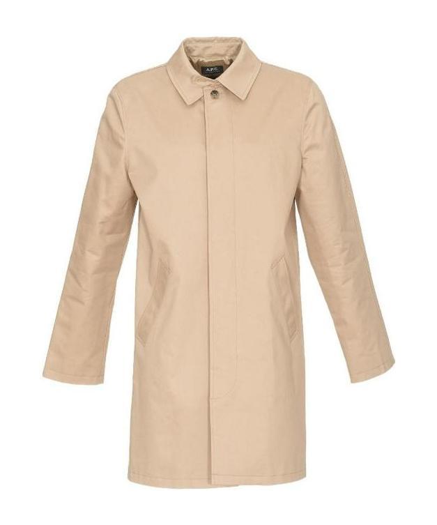 Shop Apc Ville Cotton Raincoat In Nude