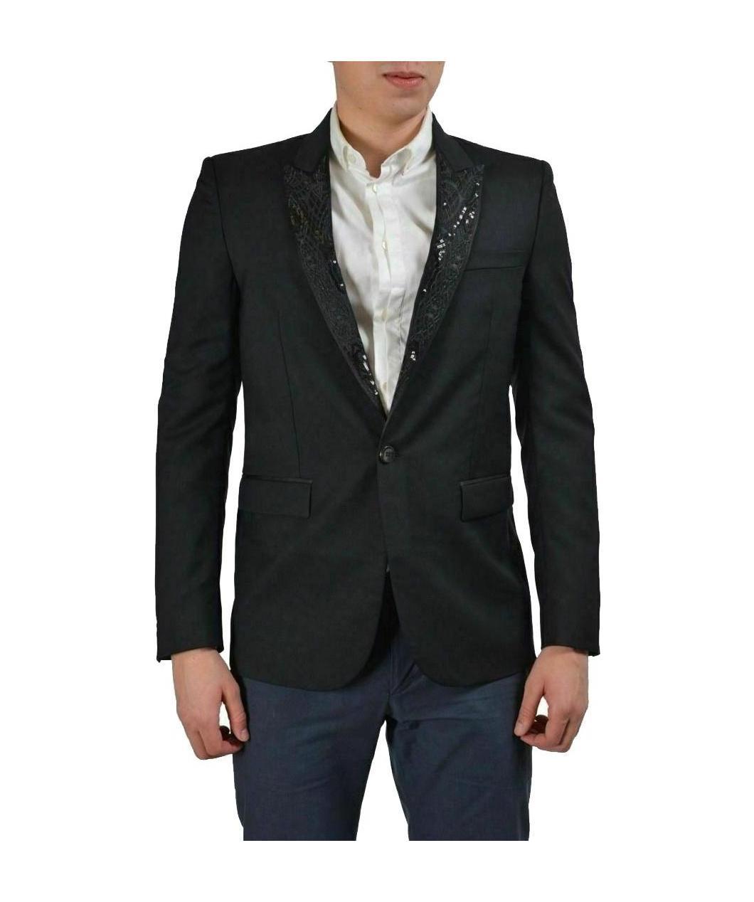 Just Cavalli Wool Suit Jacket In Black