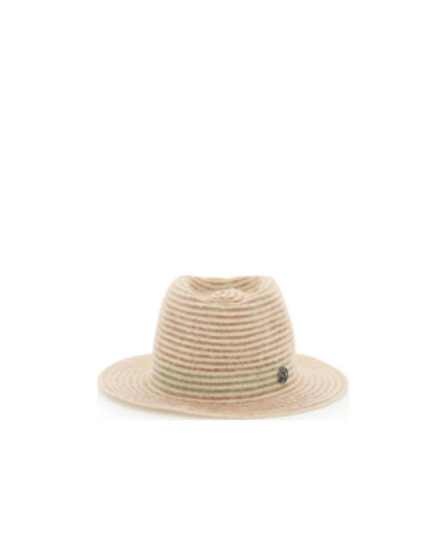 MAISON MICHEL LOGO WEAVES WIDE-BRIMMED HAT 