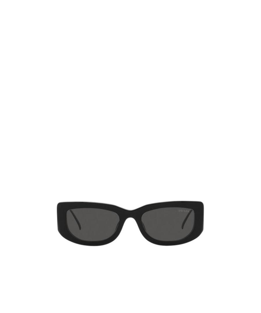 Shop Prada Logo-plaque Tinted Sunglasses In Black