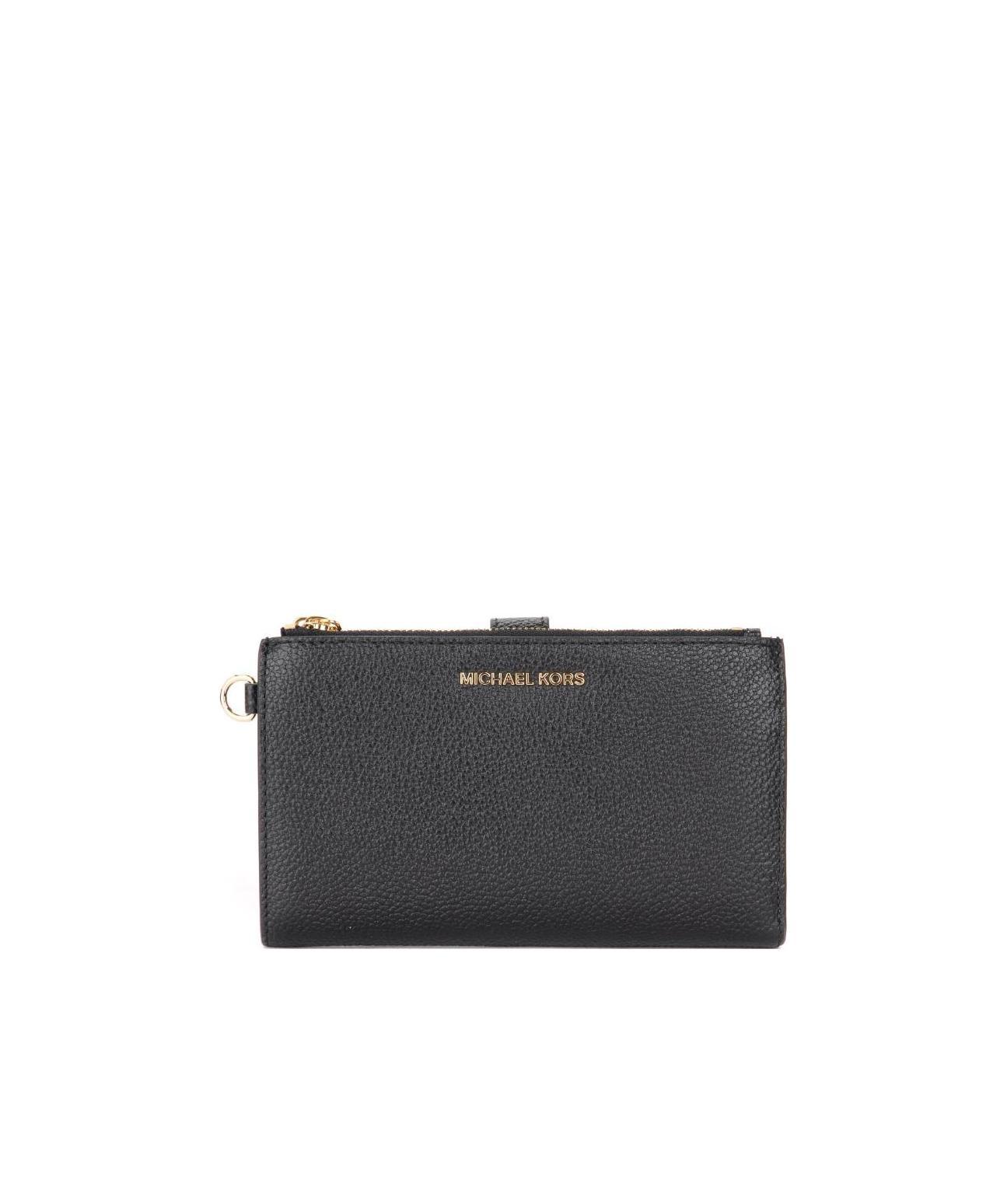 Michael Michael Kors Adele Leather Wallet In Black