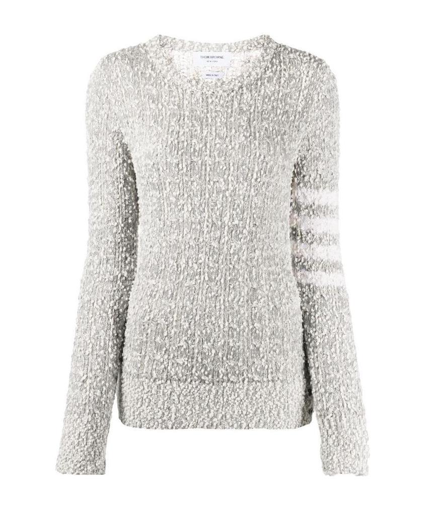 Thom Browne Open Tuck Stitch 4-bar Jumper In White