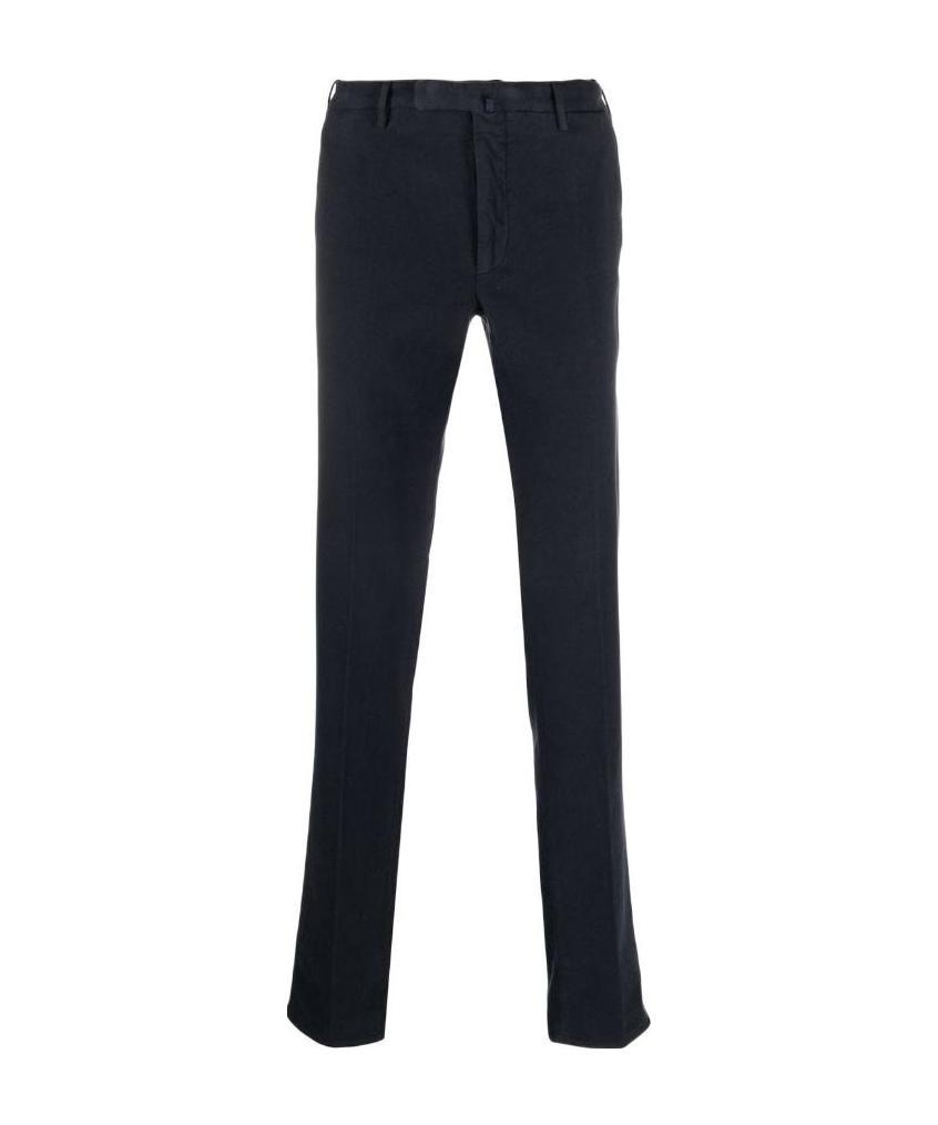 Incotex Stretch-cotton Tapered Trousers In Black