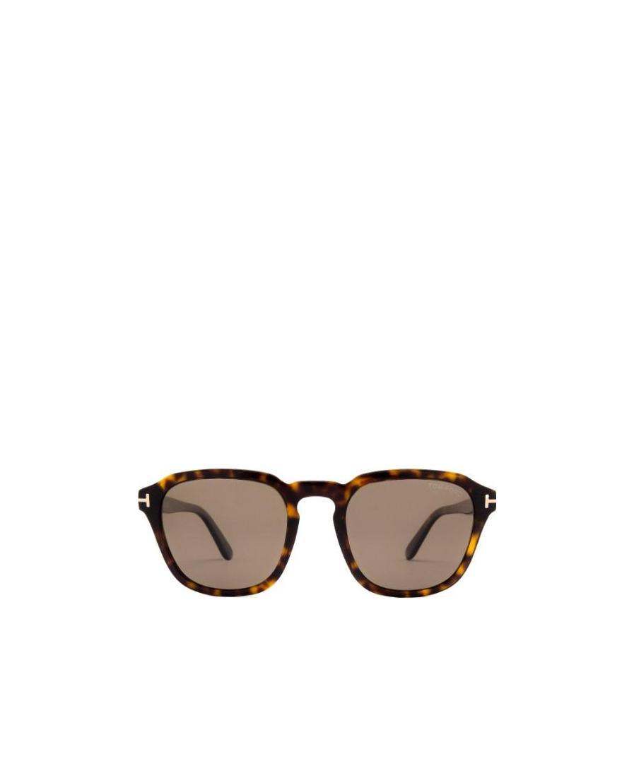 Tom Ford Logo Sunglasses In Brown