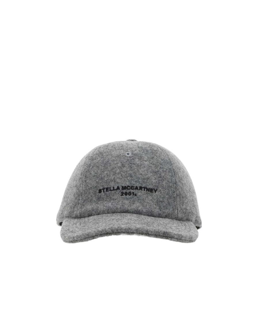 Stella Mccartney 2001 Logo Felt Cap In Gray