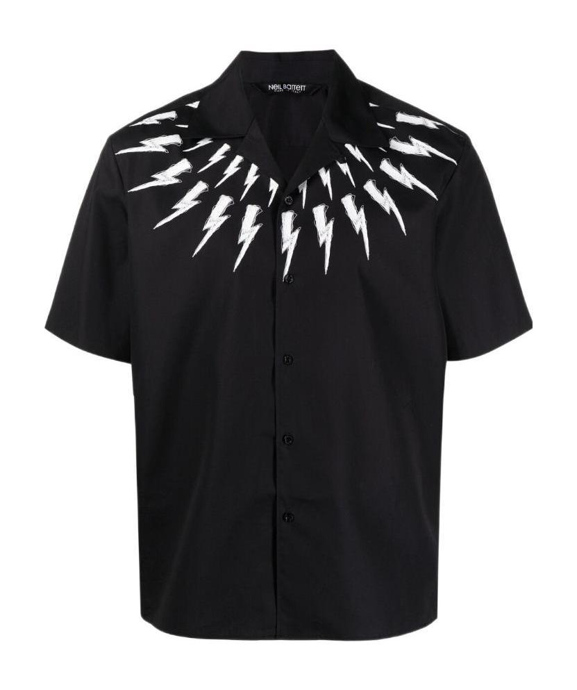 Neil Barrett Printed Shirt In Black
