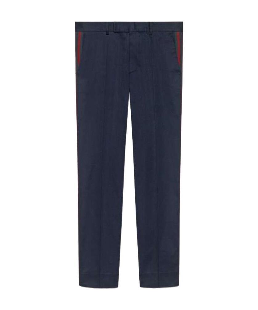 Gucci 60s Pant With Web In Black