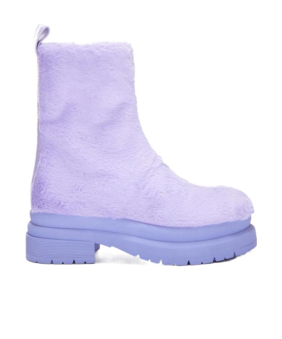 Jw Anderson Faux Fur Ankle Boots In Blue