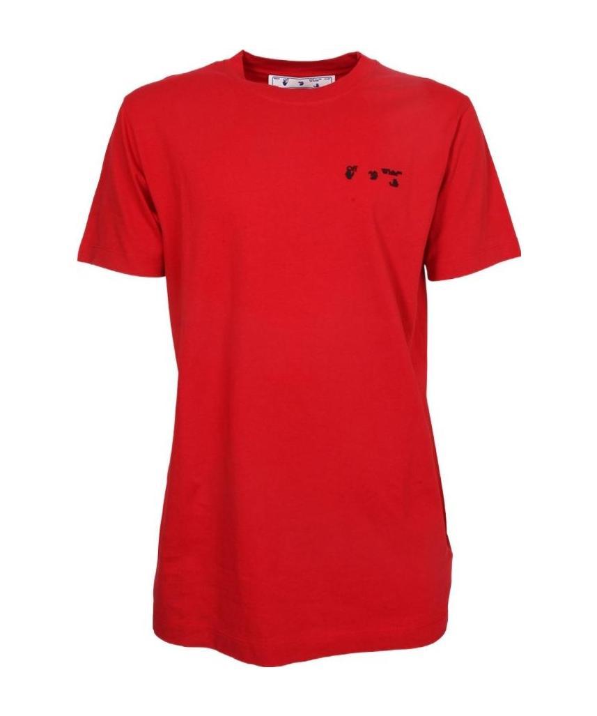 Off-white Logo-print T-shirt In Red