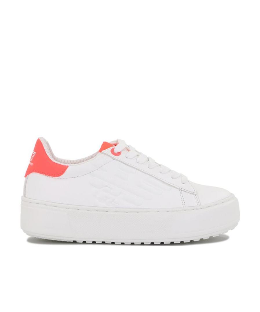 Ea7 Logo Decoration Lace Up Casual Sports Shoes In White