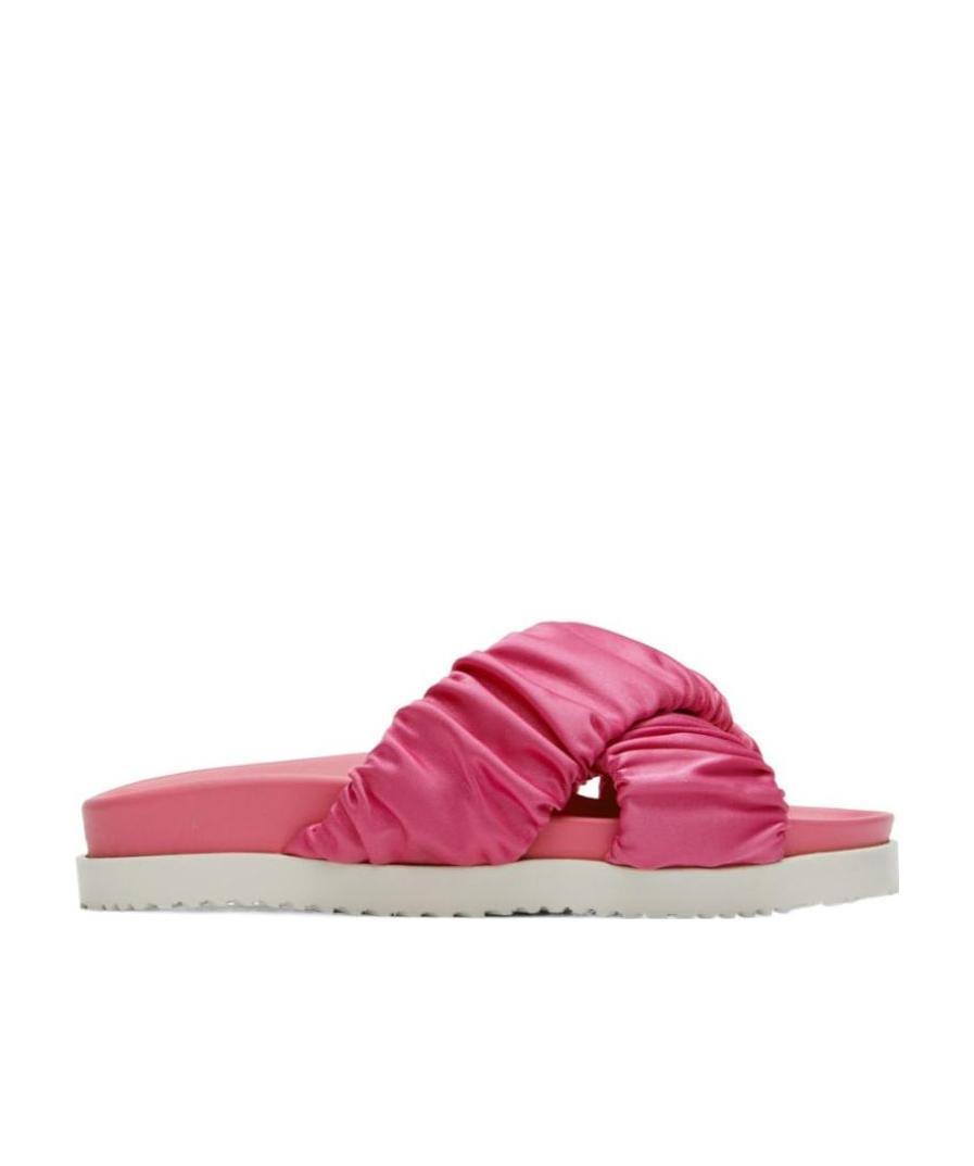 3.1 Phillip Lim Crisscross Ruched Satin Pool Sandals In Pink