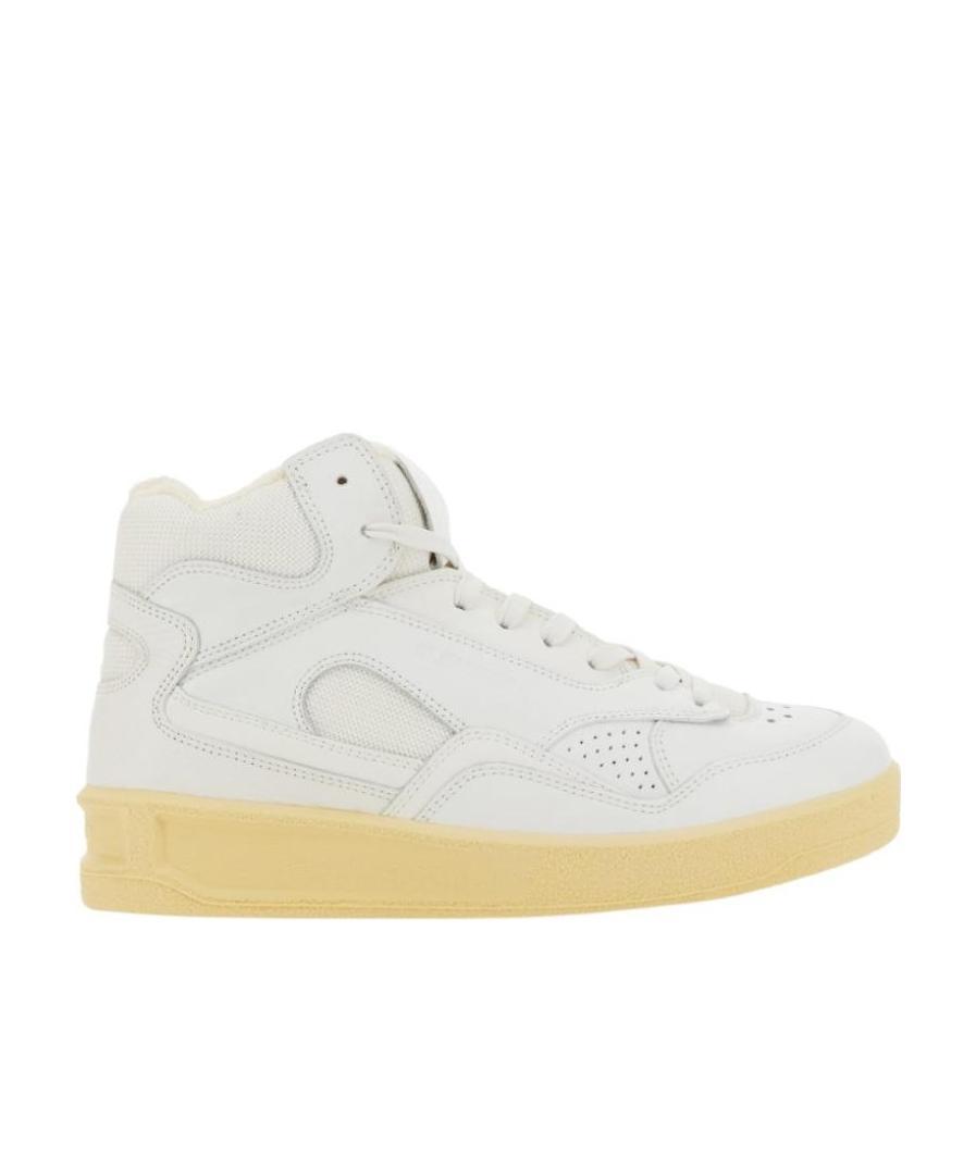 Shop Jil Sander High-top Sneakers In White