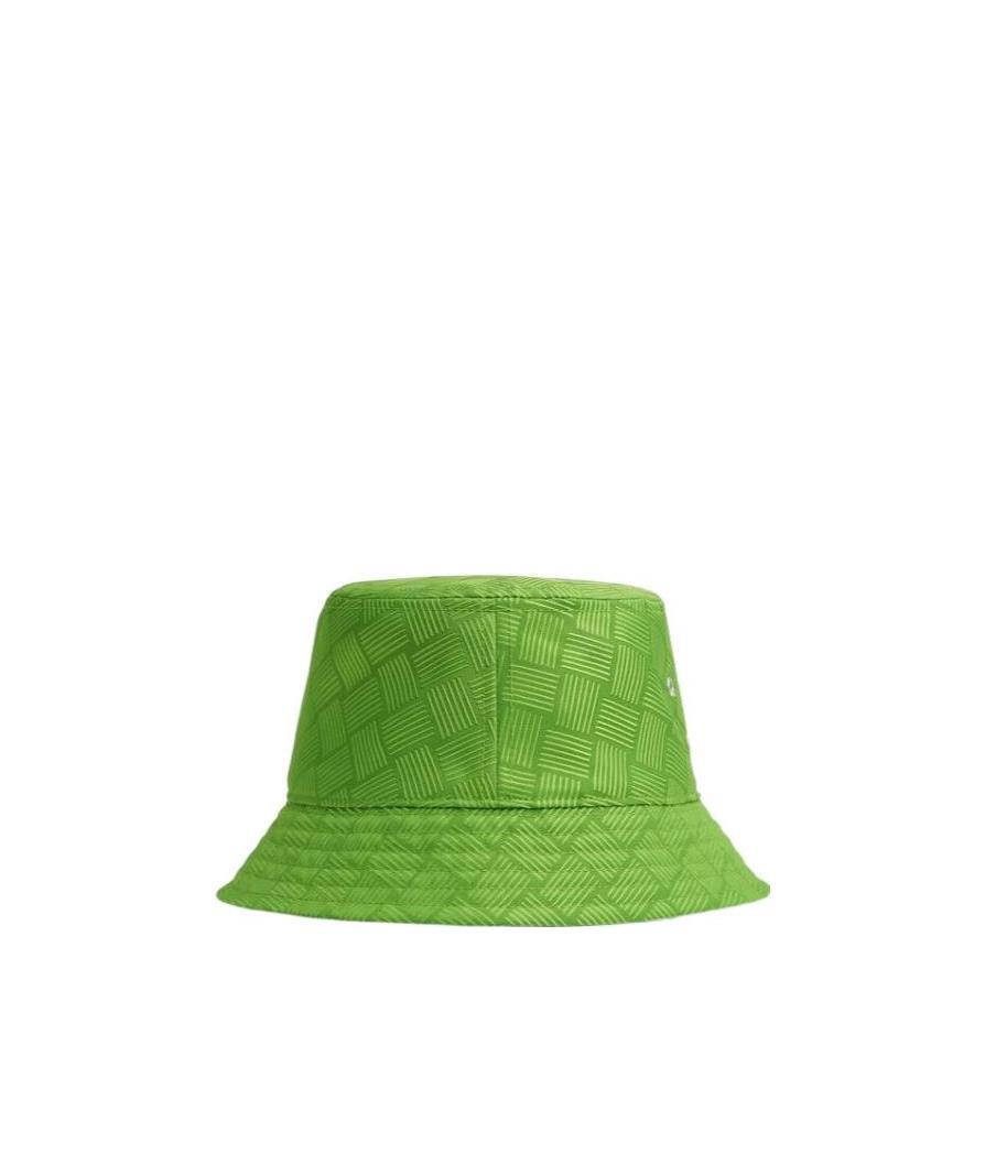 Bottega Veneta Jacquard Intreccio Pattern Hat In Green