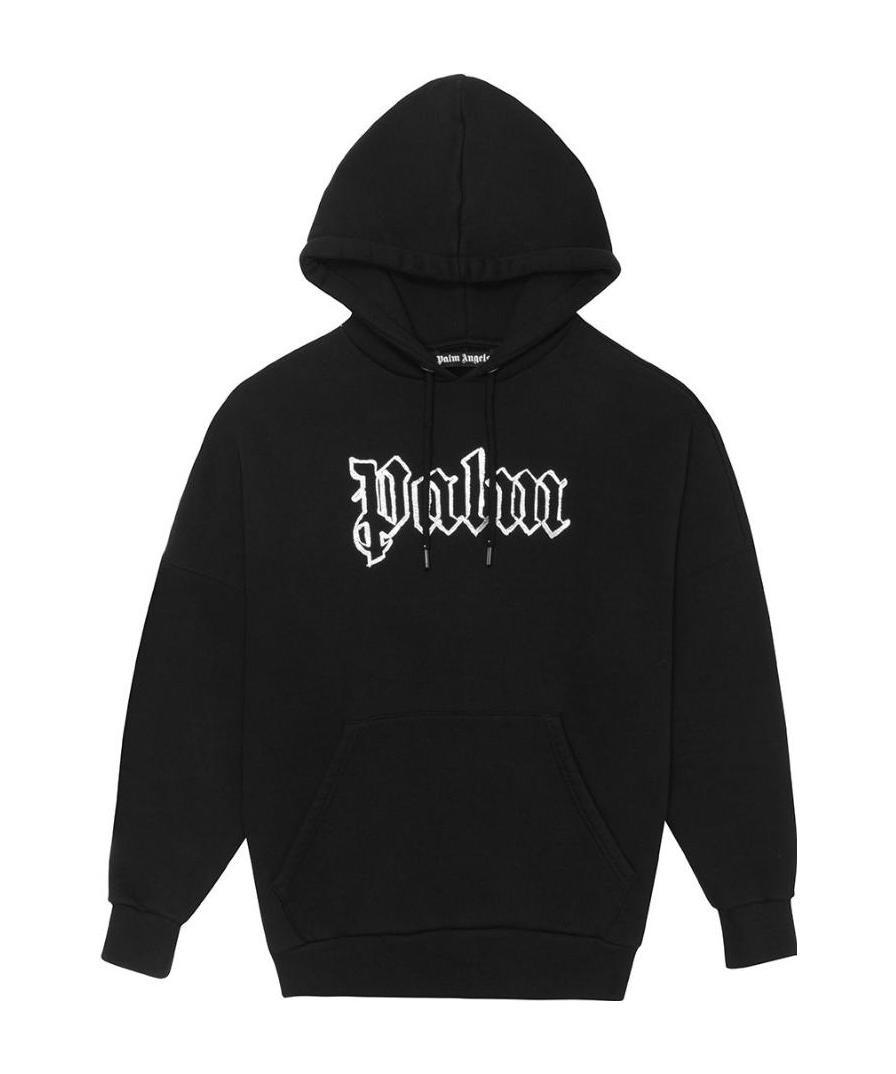 Palm Angels Glow In The Dark Hoodie In Black