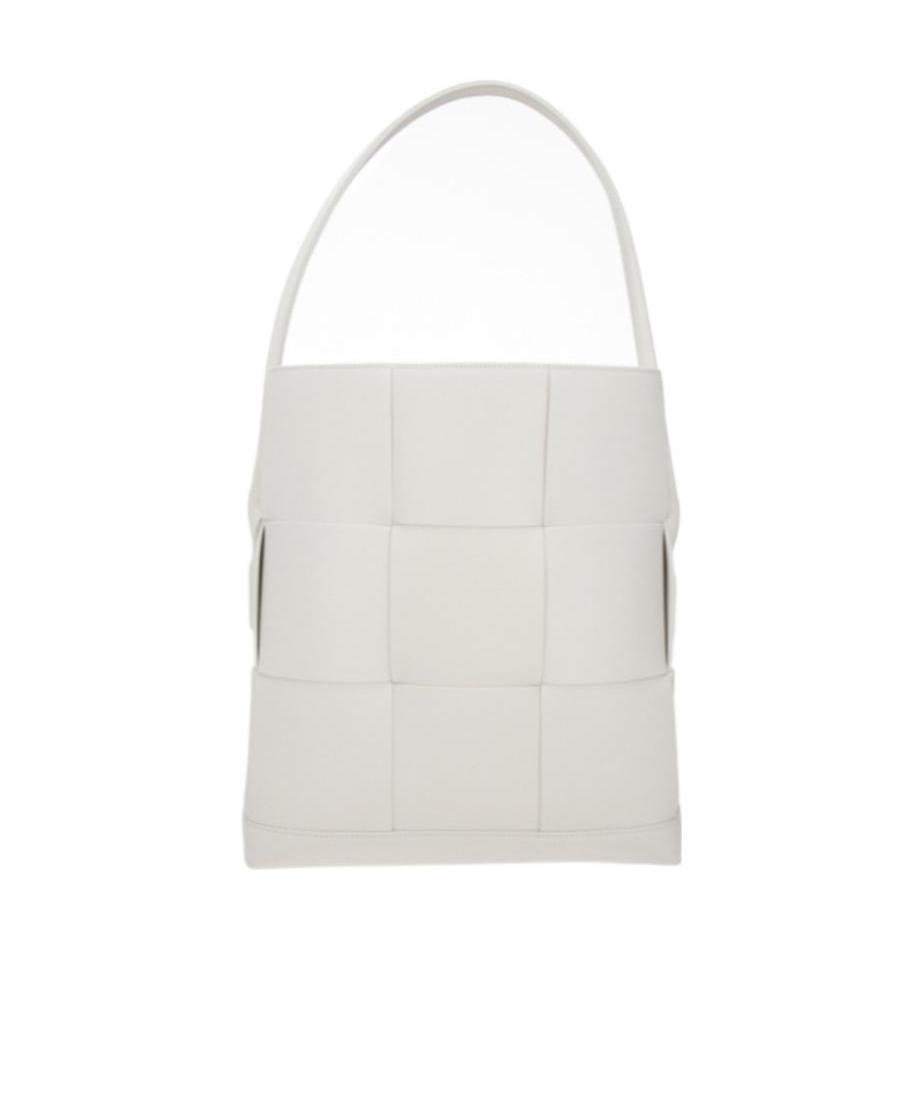Bottega Veneta Maxi Intrecciato Shoulder Bag In White
