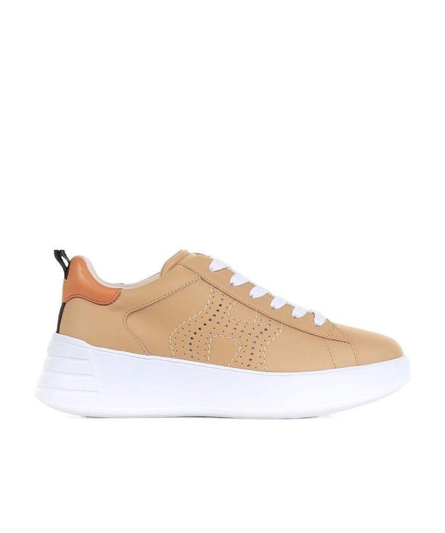 Hogan Tie Casual Sports Shoes In Nude