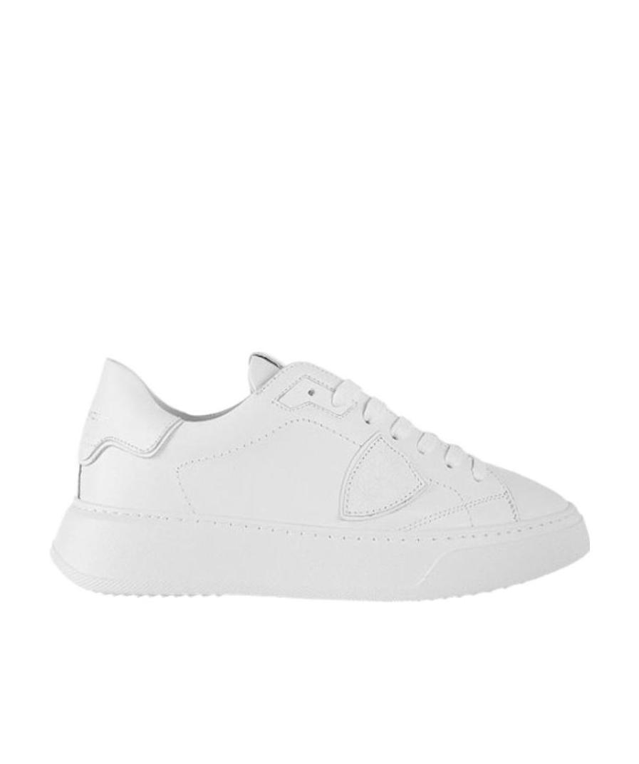 Philippe Model Temple Veau Leather Sneakers In White