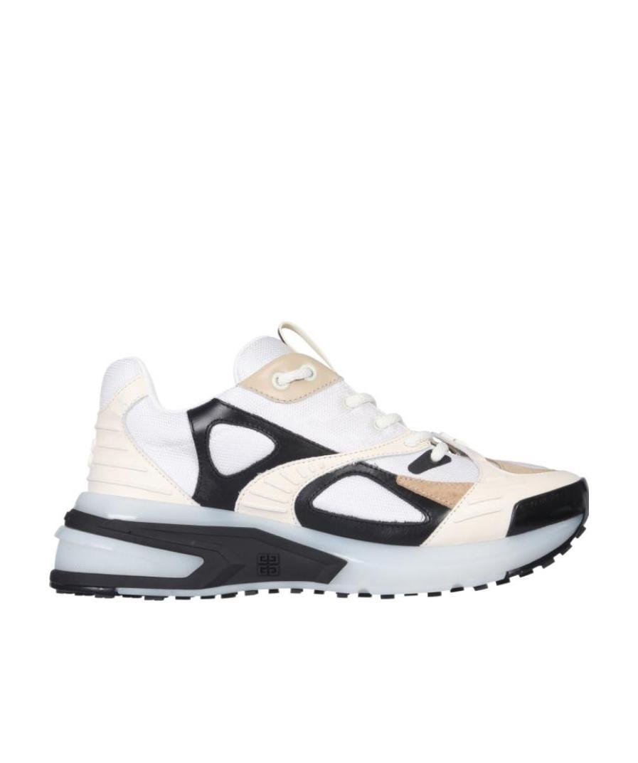 Givenchy Giv 1 Ivory And Black Runner Sneakers In White
