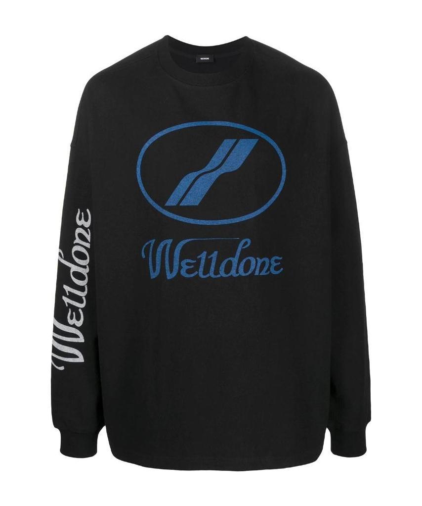 We11 Done Oversized Logo Sweatshirt In Black