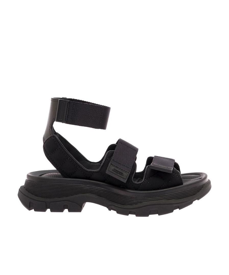 Alexander Mcqueen Sporty Triple-grip Hiking Sandals In Black