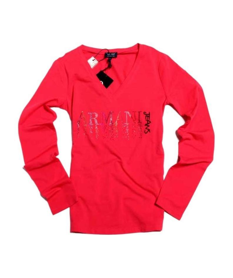 Shop Armani Jeans Logo Details T-shirt In Red
