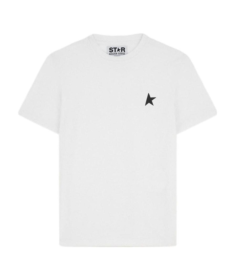 Golden Goose Regular-fit T-shirt With Minimalist Star Emblem In White