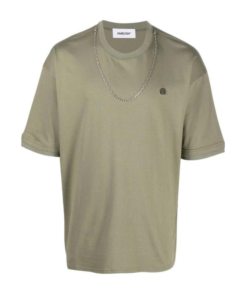 Ambush Embroidered-motif Short-sleeve T-shirt In Nude