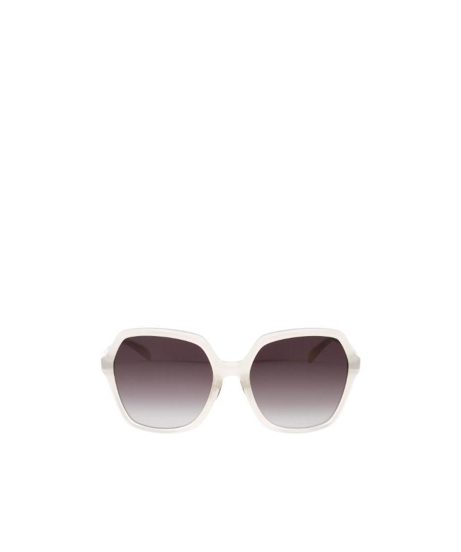 Celine Logo Sunglasses In White
