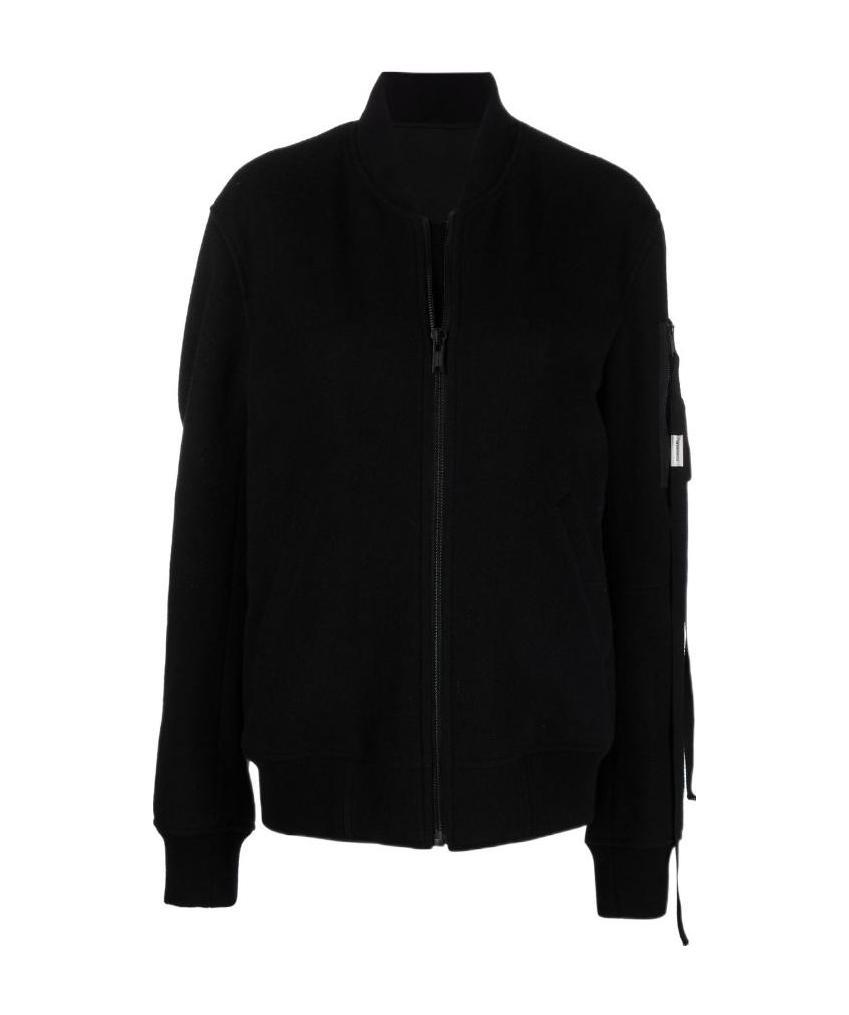 Ann Demeulemeester Zip-up Wool Jacket In Black