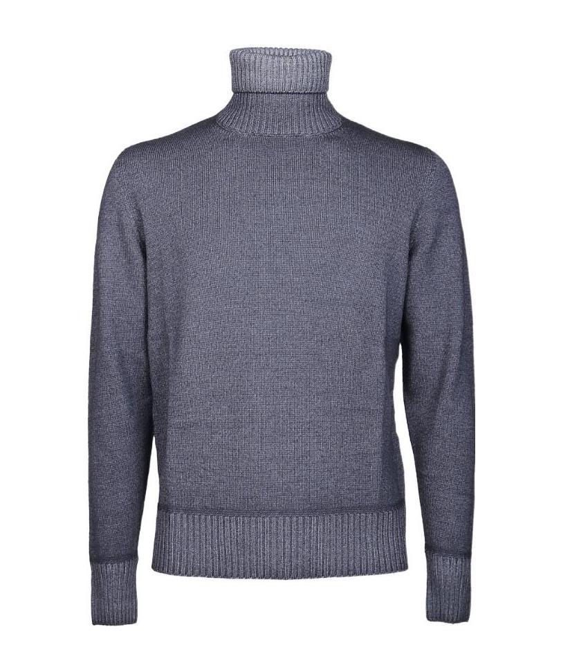 Drumohr Regular-fit Roll-neck Jumper In Gray