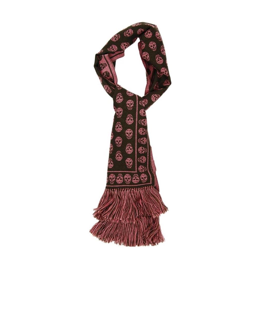 Alexander Mcqueen Skull Printed Tassel Scarf In Multi