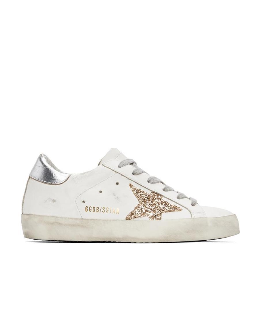 Golden Goose Super-star Leather Sneakers - Women's - Buffalo Leather/fabric/rubber In White