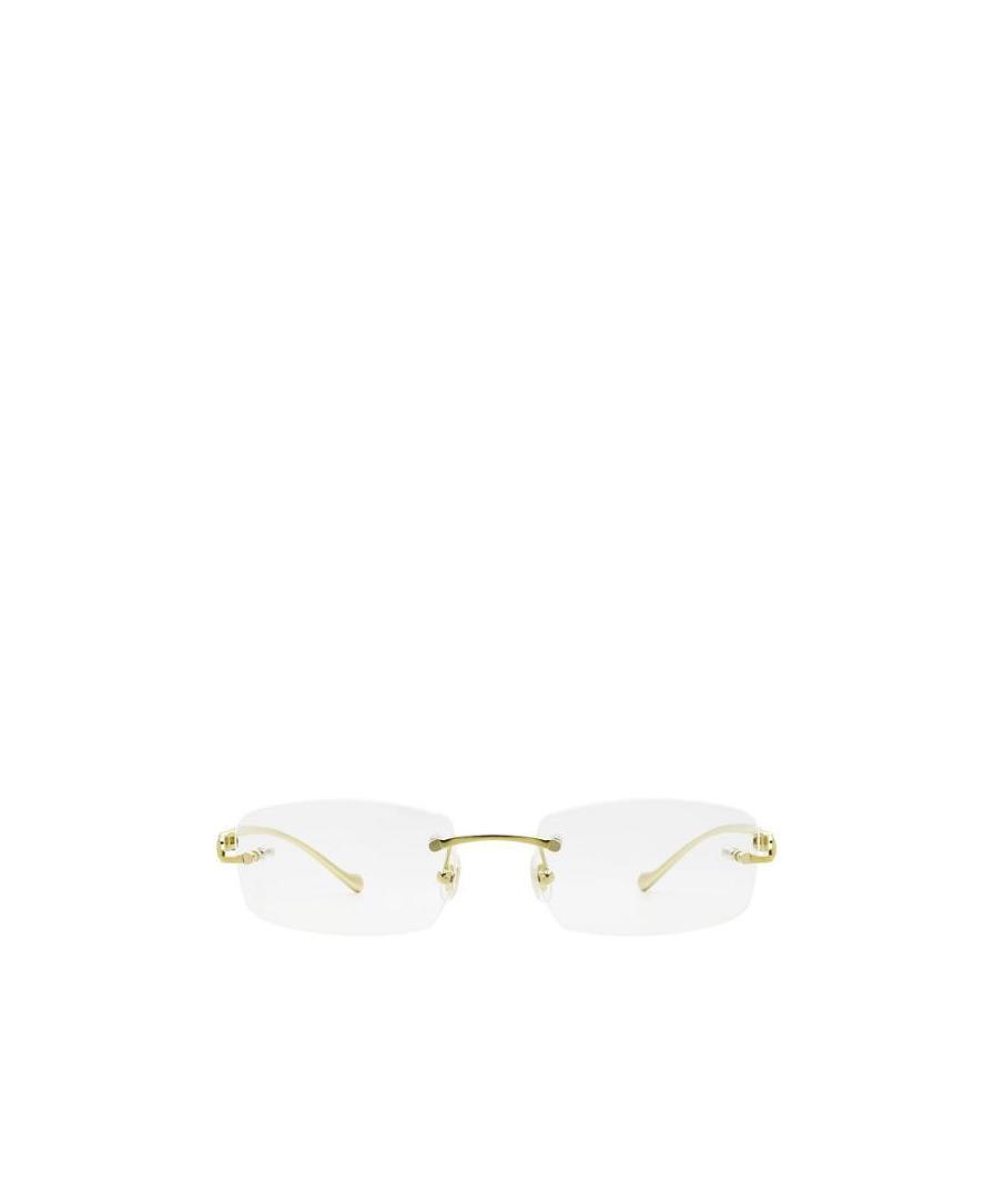 Cartier Rectangle Frame Glasses In White