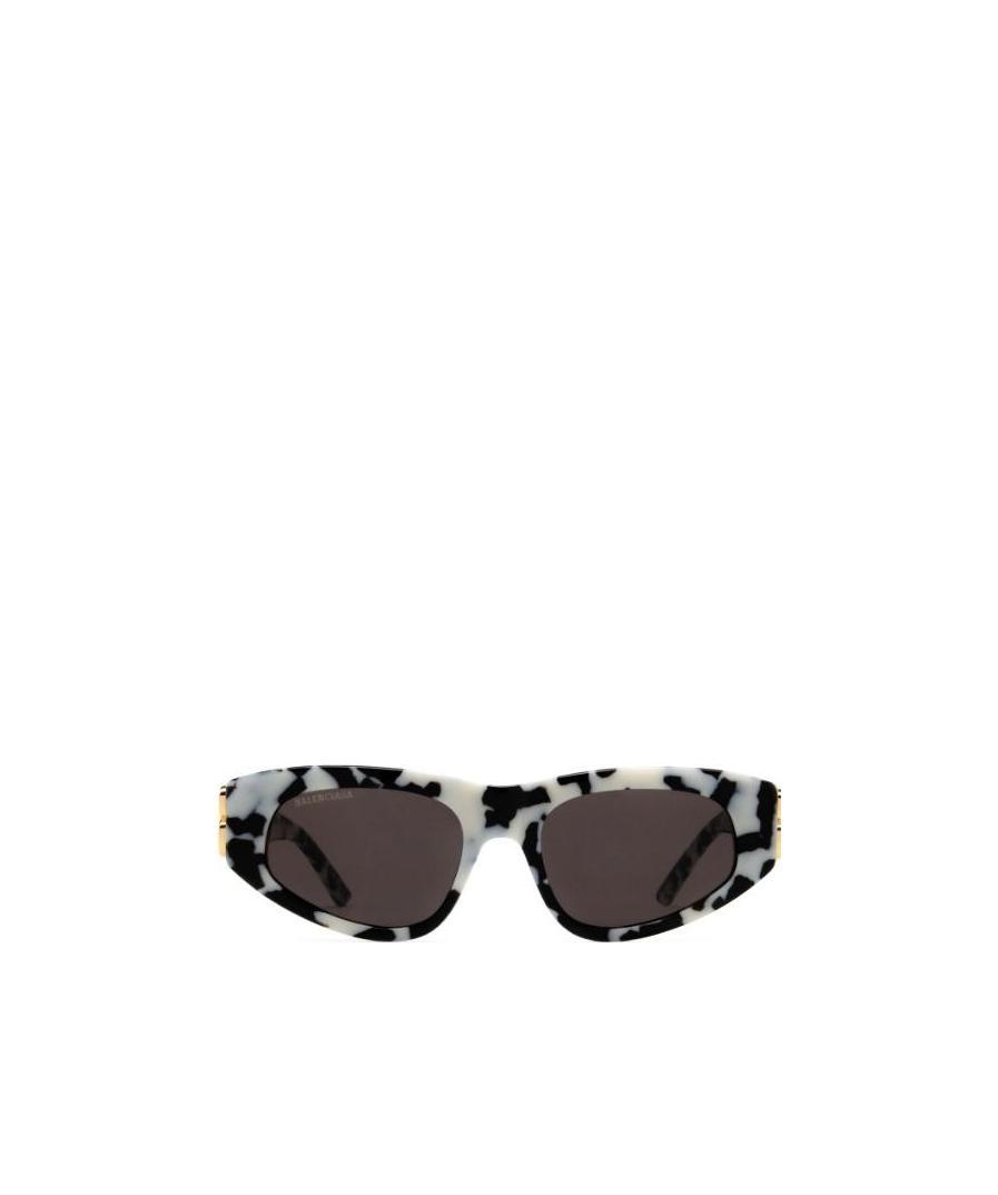 Balenciaga Logo-plaque Cat-eye Sunglasses In Black