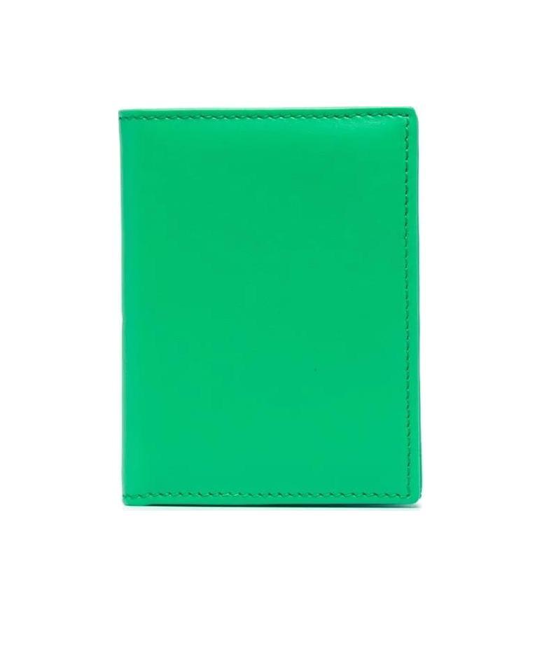 Comme Des Garçons Bifold Logo-embellished Wallet In Green