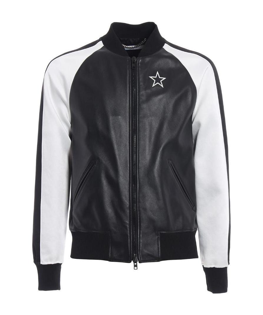 Givenchy Embroidery Star Pilot Jacket In Black