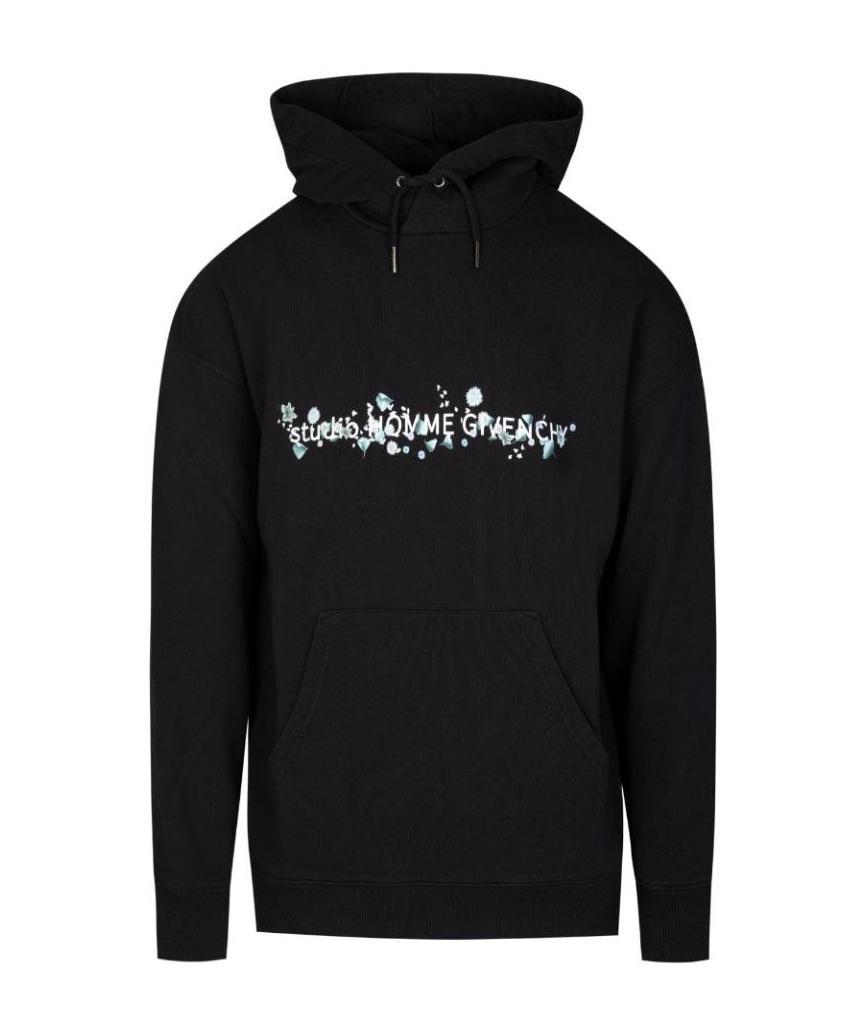 Givenchy Printed Hooded Sweater In Black