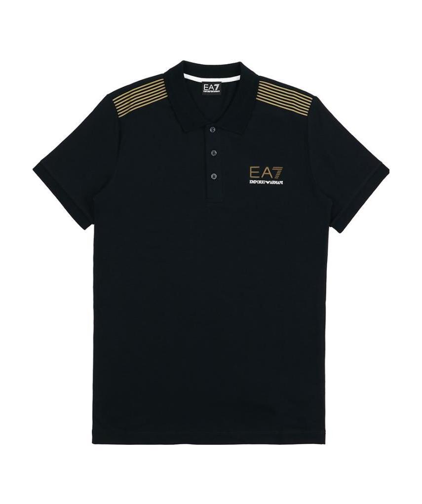 EA7 LOGO LAPEL POLO SHIRT
