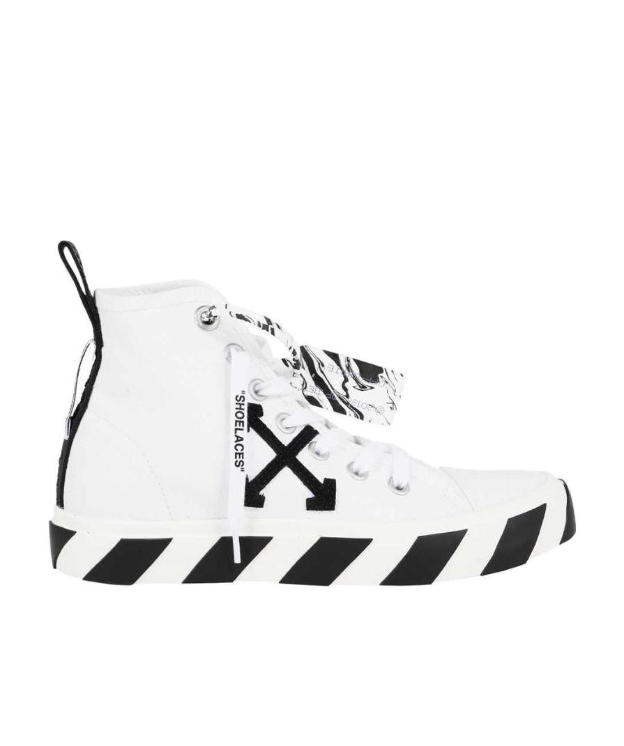 Shop Off-white Vulcanized Mid-top Sneakers In White