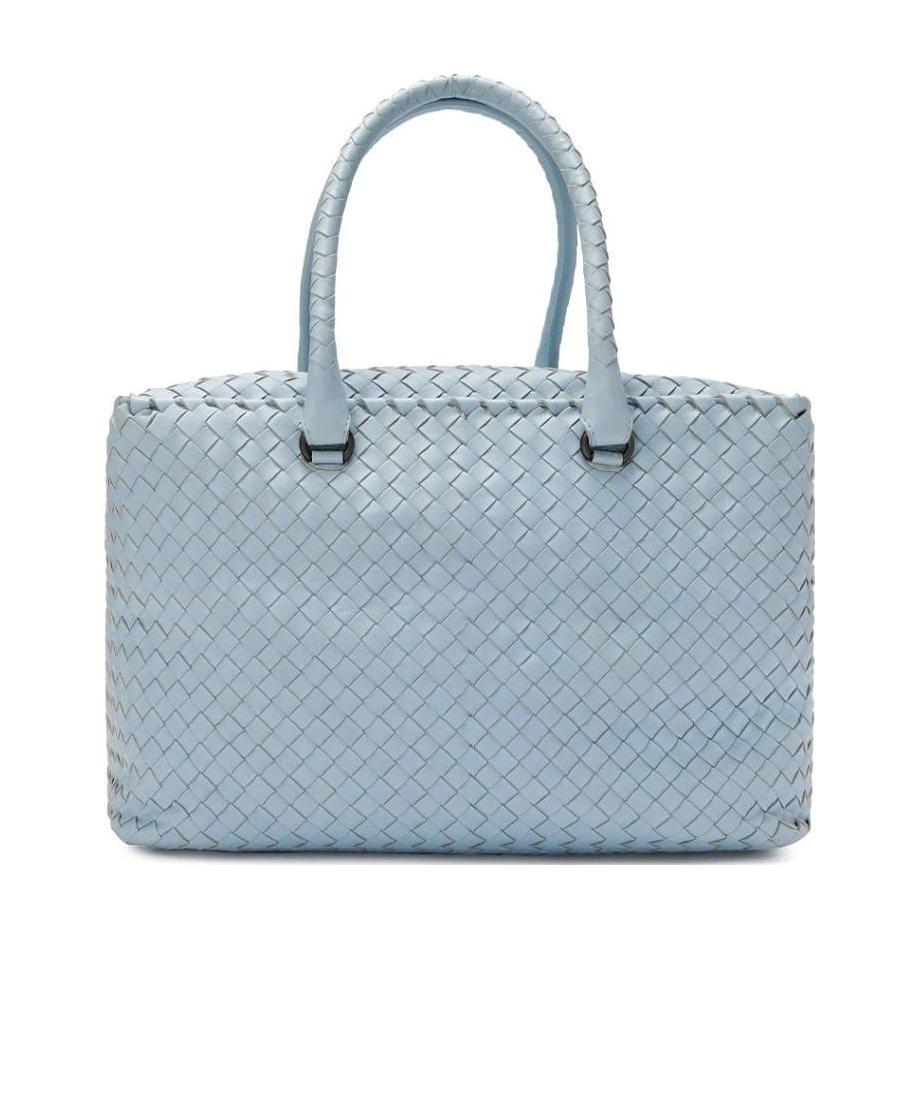 Bottega Veneta Knitted Handbag In Blue