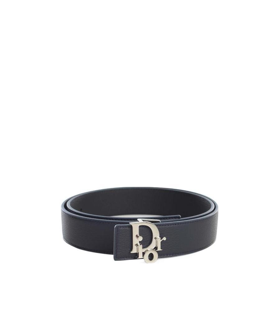 Dior D Letter Silver Buckle Belt In Gray